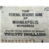 Image 8 : $20 NATIONAL CURRENCY ISSUED BY THE FEDERAL RESERVE BANK OF MINNEAPOLIS, MINNESOTA – 1929 S