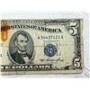 Image 4 : $5 SILVER CERTIFICATES- SERIES 1953, BLUE TREASURY SEAL AND SERIAL NUMBERS  - LOT OF 2
