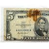 Image 9 : $5 SILVER CERTIFICATES- SERIES 1953, BLUE TREASURY SEAL AND SERIAL NUMBERS  - LOT OF 2