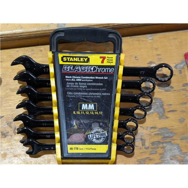 JEU DE 7pcs CLÉS COMBINÉES STANLEY MÉTRIQUE 9-17mm