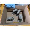 Image 1 : LOT DE 4 ROUES PIVOTANTES 3-1/2"