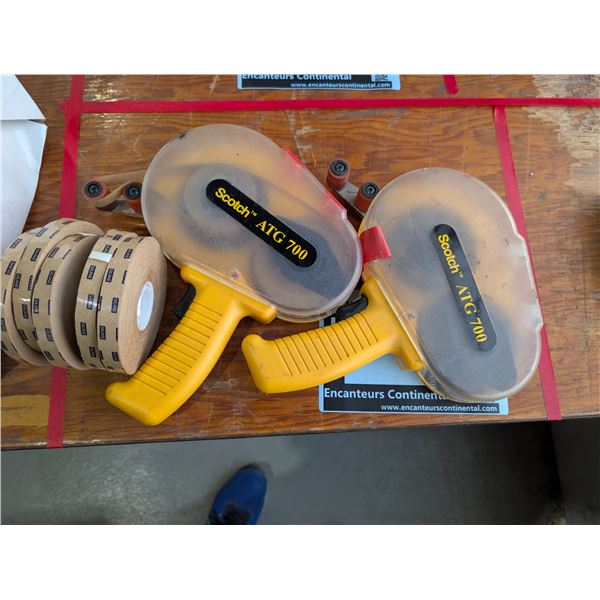 LOT DE 2 DISTRIBUTEUR DE RUBAN SCOTCH ATG700 AVEC 5 RUBANS