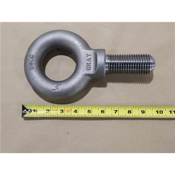 EYE BOLT SHOULDER 1-1/2" THREAD # GRAY BS48