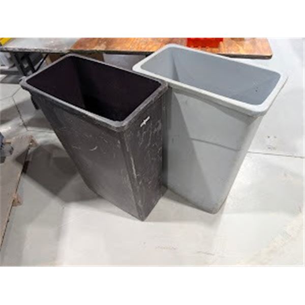 LOT DE 2 POUBELLES RECTANGULAIRE 20"x11"x30"