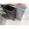 Image 1 : LOT DE 2 POUBELLES RECTANGULAIRE 20"x11"x30"