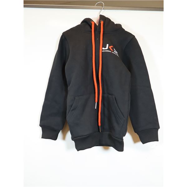 LOT DE 16 CHANDAILS KANGOUROU (HOODIE) DENSE JERSEY POUR ENFANTS LOGO JKS/TEAM MMA NOIR/ROUGE GR YS