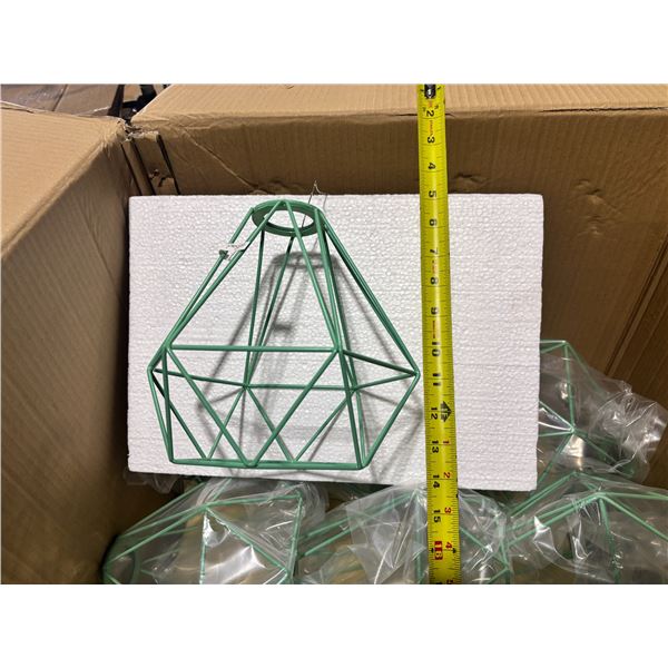 LOT DE +/-46 ABAT-JOURS DE LUMIÈRE SUSPENDU PLOG-IT #DR009 MINT GREEN