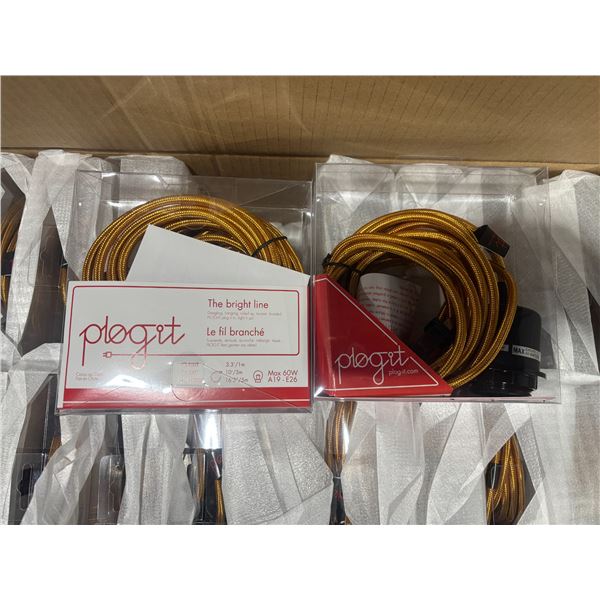 LOT DE 120 SOCLES AVEC FILS PLOG-IT -GOLD