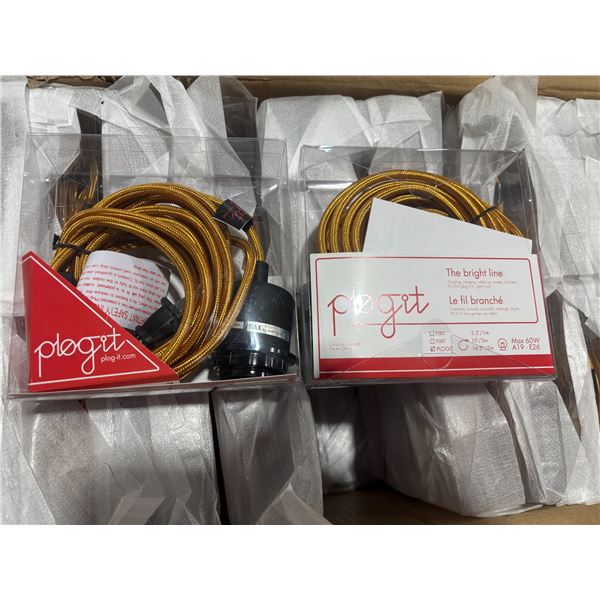LOT DE 120 SOCLES AVEC FILS PLOG-IT -GOLD