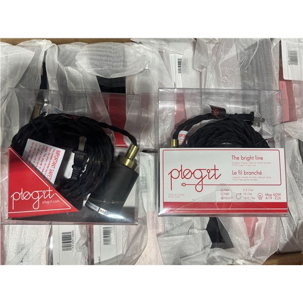 LOT DE 120 SOCLES AVEC FILS PLOG-IT -NOIR