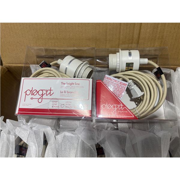 LOT DE 120 SOCLES AVEC FILS PLOG-IT -BLANC