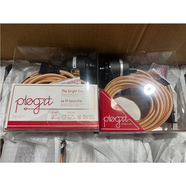 LOT DE 120 SOCLES AVEC FILS PLOG-IT -ROSE