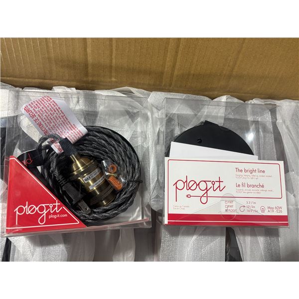 LOT DE 120 SOCLES AVEC FILS PLOG-IT -SILVER