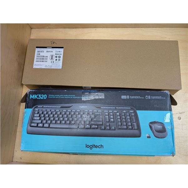 LOT DE 2 CLAVIERS ET SOURIS SANS FIL ASST