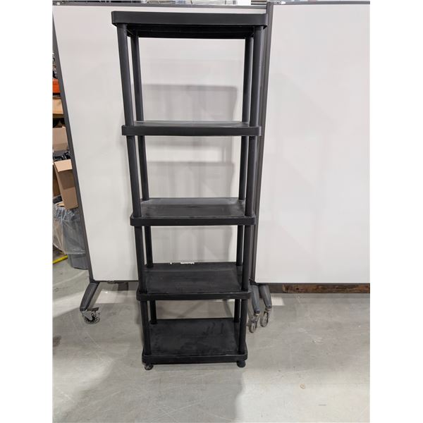 ÉTAGÈRE EN PLASTIQUE -5 TABLETTES 23"x12"x68"