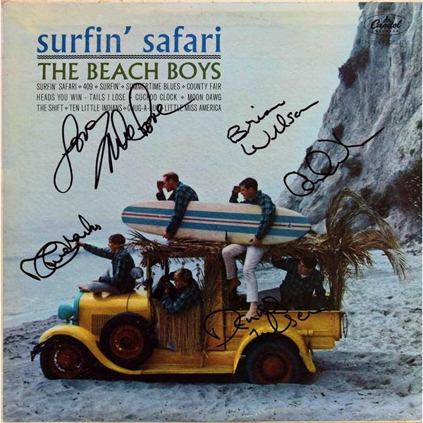 The Beach Boys signed Surfin Safari album