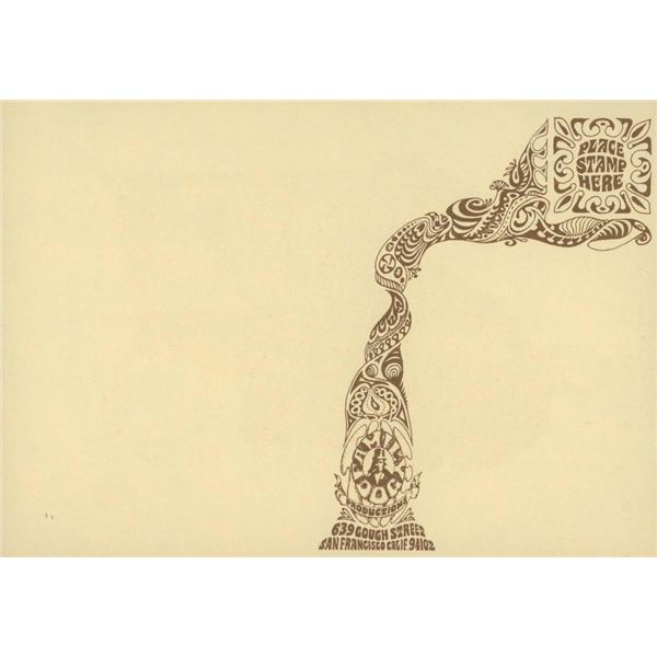 Bill Haley signed Fillmore West postcard. GFA Authenticated