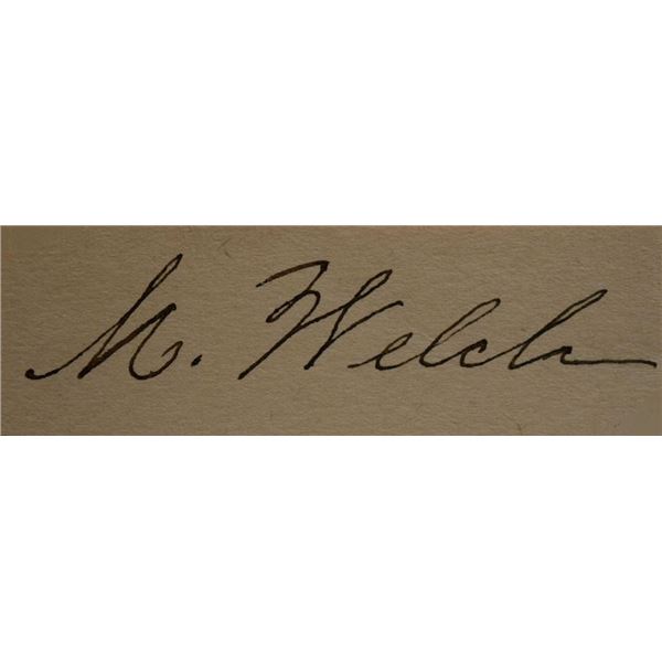 Hall of Fame Pitcher Mickey Welch Signature Strip