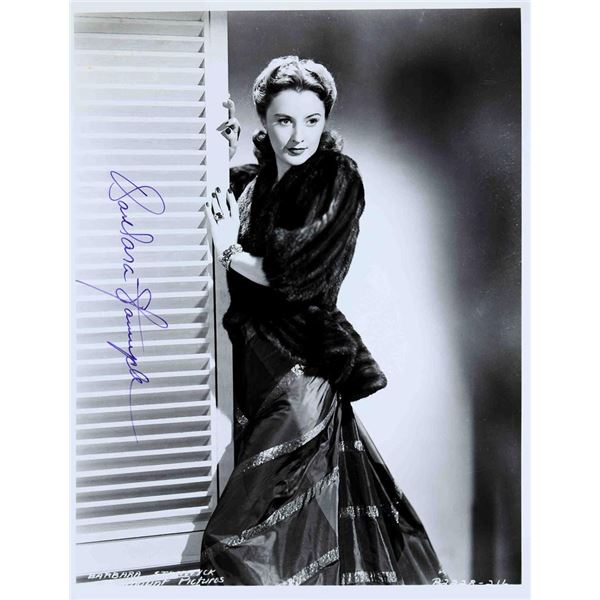Barbara Stanwyck signed portrait photo