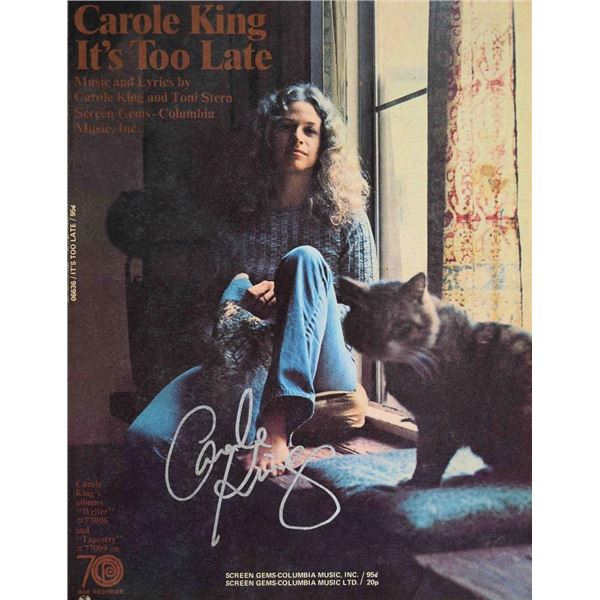 Carole King Signed Sheet Music