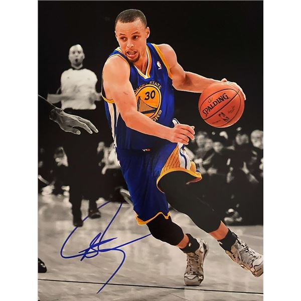 Golden State Warriors Steph Curry signed photo