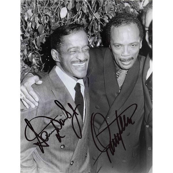 Sammy Davis Jr. & Quincy Jones signed photo
