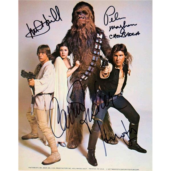 Star Wars cast signed movie photo