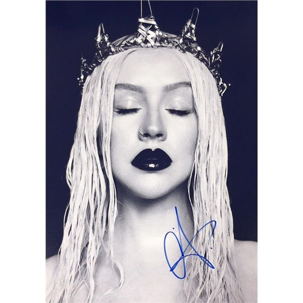 Christina Aguilera facsimile signed  photo