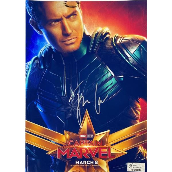 Captain Marvel Jude Law facsimile signed movie photo
