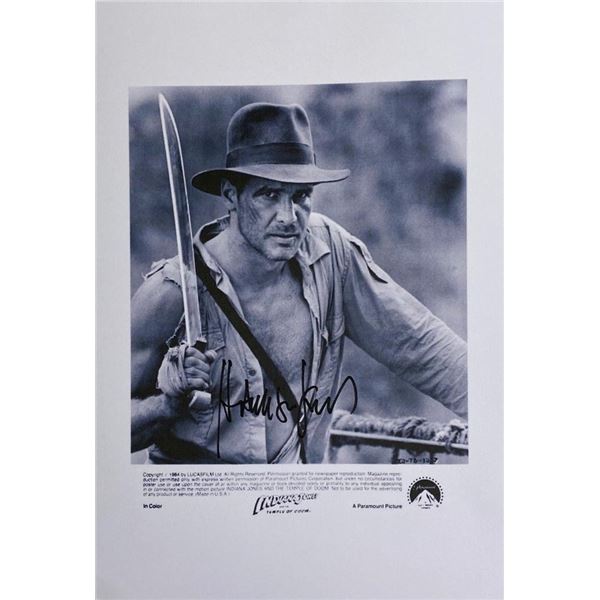 Indiana Jones and the Temple of Doom Harrison Ford facsimile signed movie photo