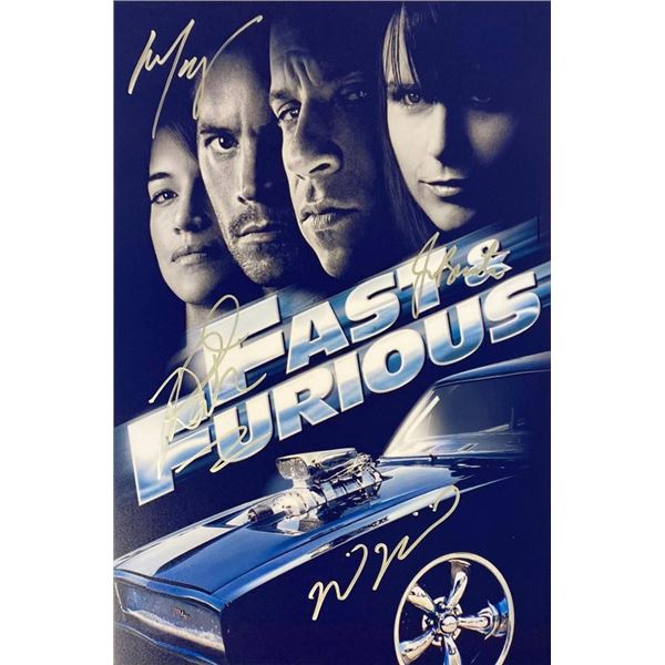 Fast & Furious cast facsimile signed  movie photo