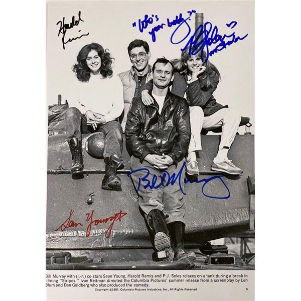 Stripes cast facsimile signed movie photo