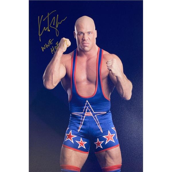 Pro Wrestler Kurt Angle facsimile signed  photo