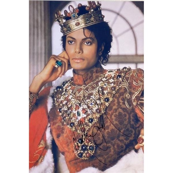 King of Pop Michael Jackson facsimile signed  photo