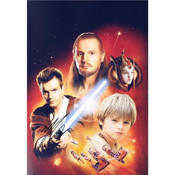 Star Wars: Episode I â€“ The Phantom Menace Ewan McGregor facsimile signed movie p