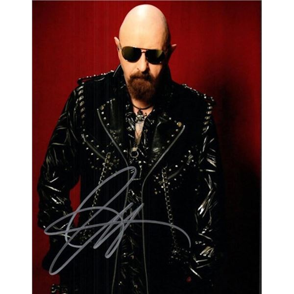 Judas Priest Rob Halford facsimile signed photo