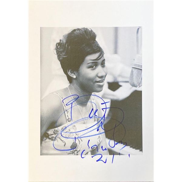 Aretha Franklin facsimile signed  photo