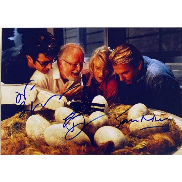Jurassic Park cast facsimile signed  movie photo