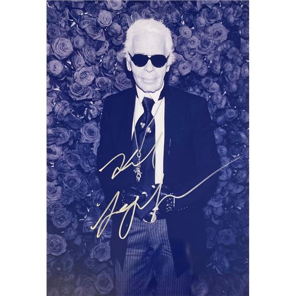 Karl Lagerfeld facsimile signed photo