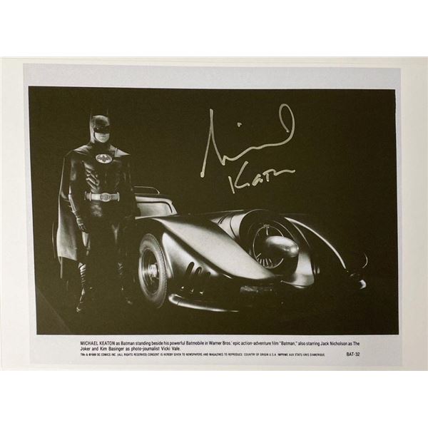 Batman Michael Keaton facsimile signed movie photo