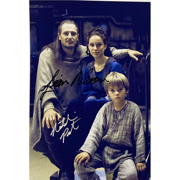 Star Wars: Episode I â€“ The Phantom Menace Liam Neeson and Natalie Portman facsim