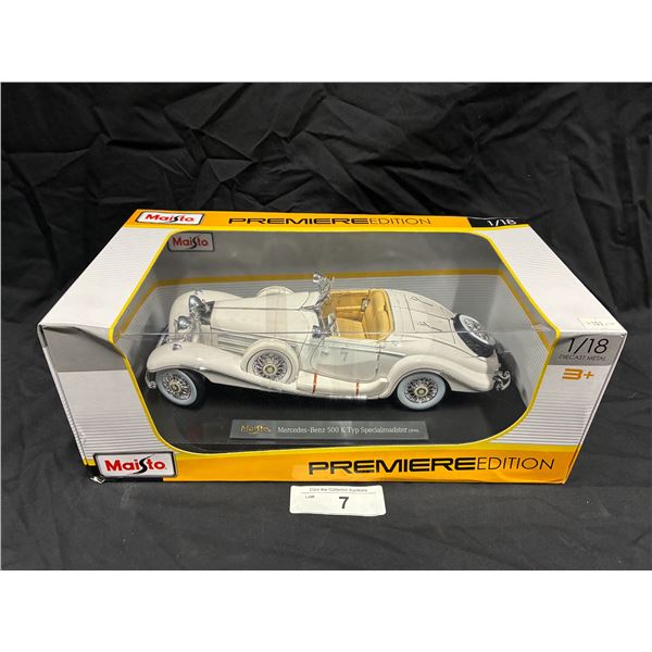 1:18 scale die cast 1936 Mercedes Benz 500 Special Roadster NIB