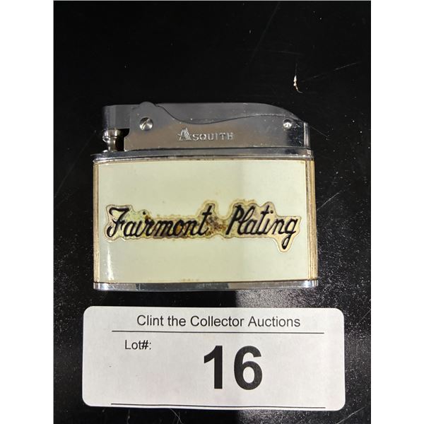 Hard to find 1950s Fairmont Plating/Bumper Exchange lighter Vancouver BC