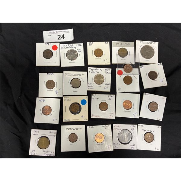 Approximately 20 vintage collector coins