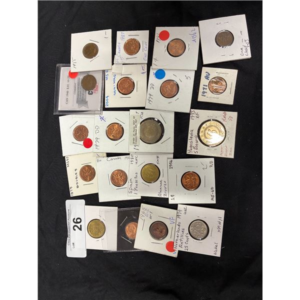 Approximately 20 vintage collector coins