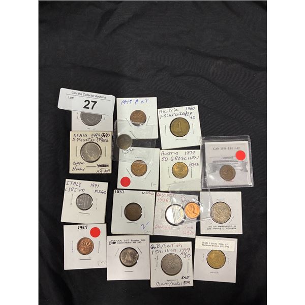Approximately 20 vintage collector coins