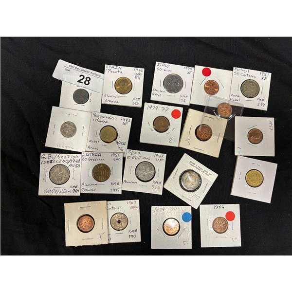 Approximately 20 vintage collector coins