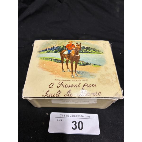Beautiful ceramic box, Royal Canadian Mounted Police 4.5"x3"x2"