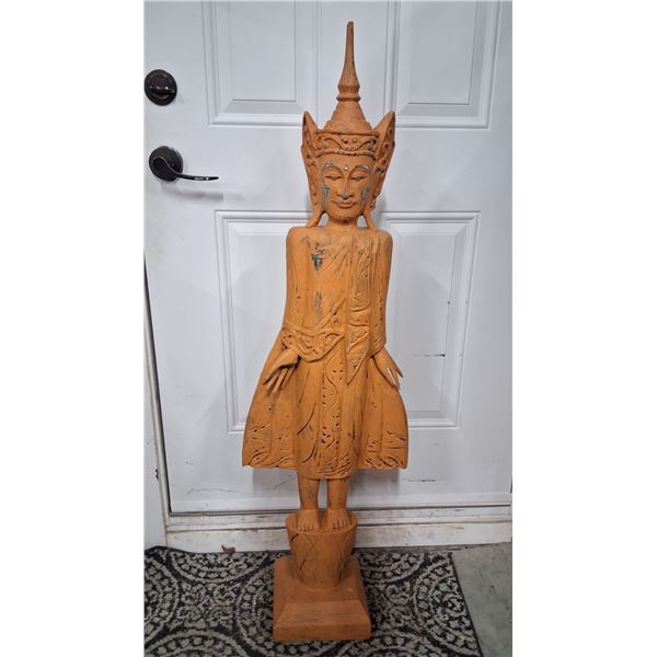 Carved wooden statue (Indonesian?) 48" tall