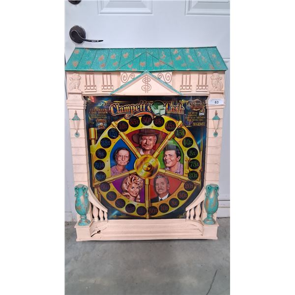 Beverly Hillbillies casino slot machine glass resembling mansion, lower corner damage as shown 39"x2